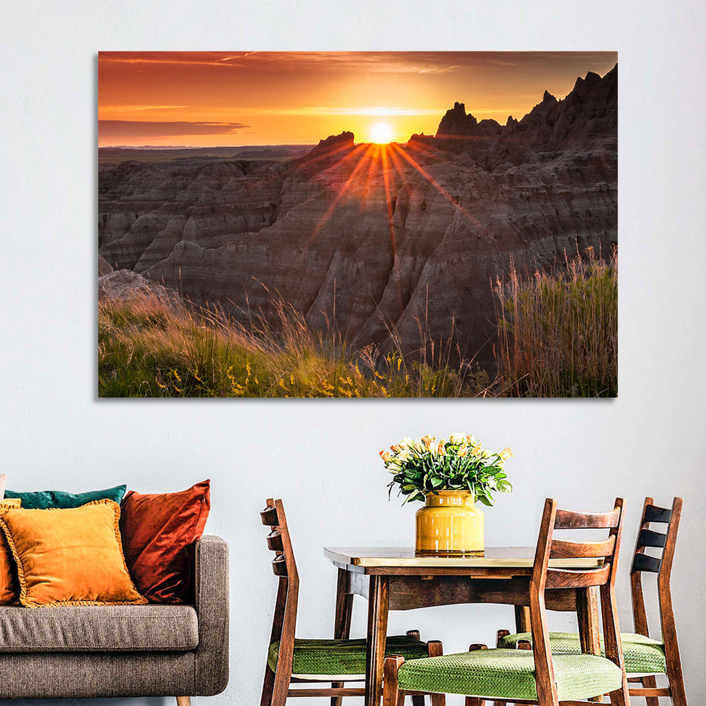 Badlands National Park Sunset Wall Art