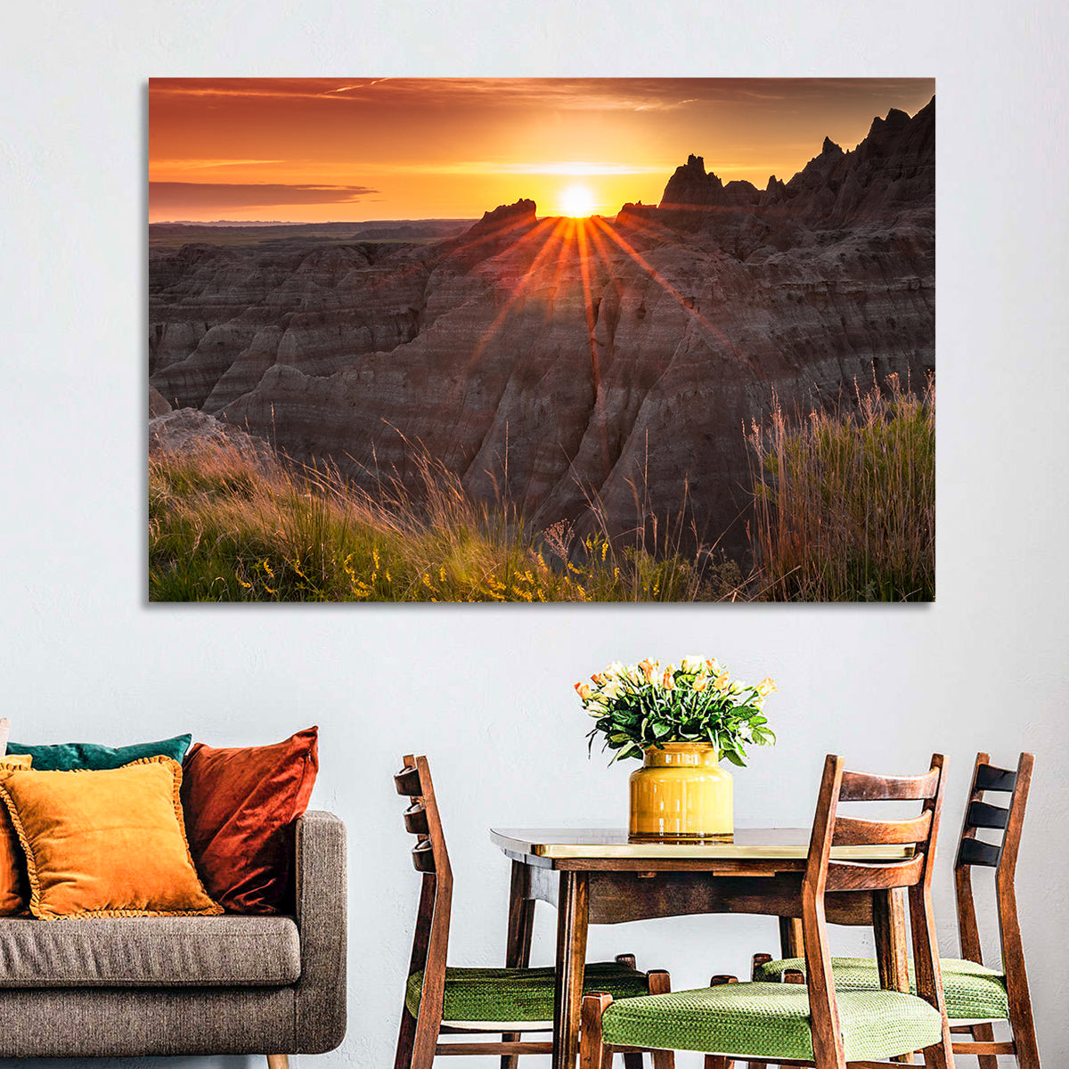 Badlands National Park Sunset Wall Art