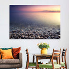 Pebbled Shore Sunset Wall Art