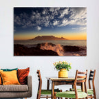 Table Mountain Sunset Silhouette Wall Art
