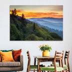 Great Smoky Mountains Sunset Wall Art