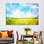 Watercolor Wildflower Field Wall Art
