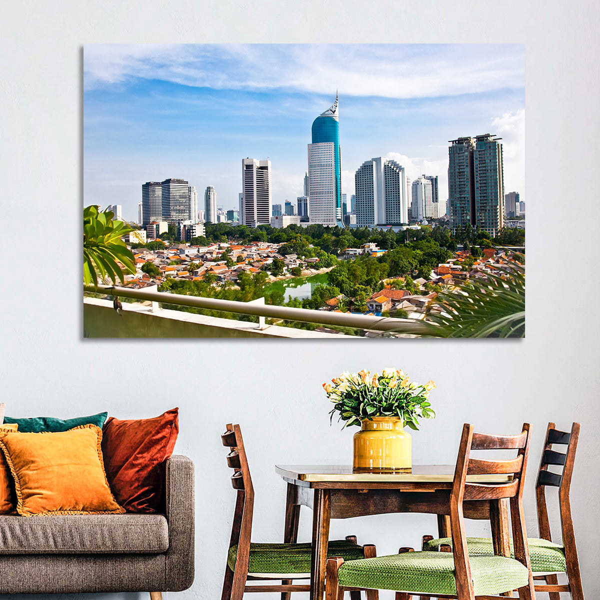 Jakarta Skyline with Wisma 46 Wall Art