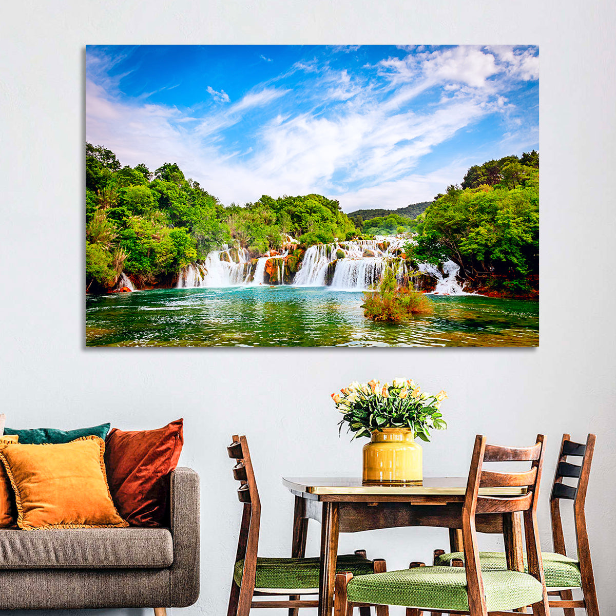 Skradinski Buk Waterfall, Krka Wall Art in a room, landscape