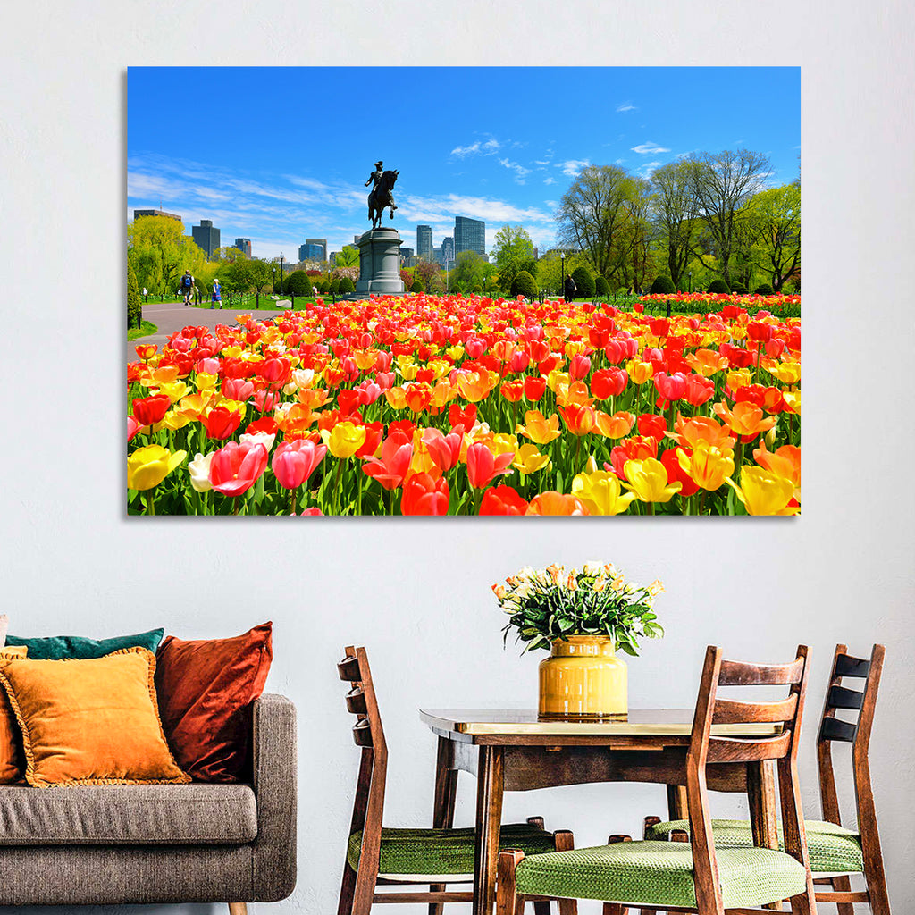 Boston Public Garden Tulips Wall Art