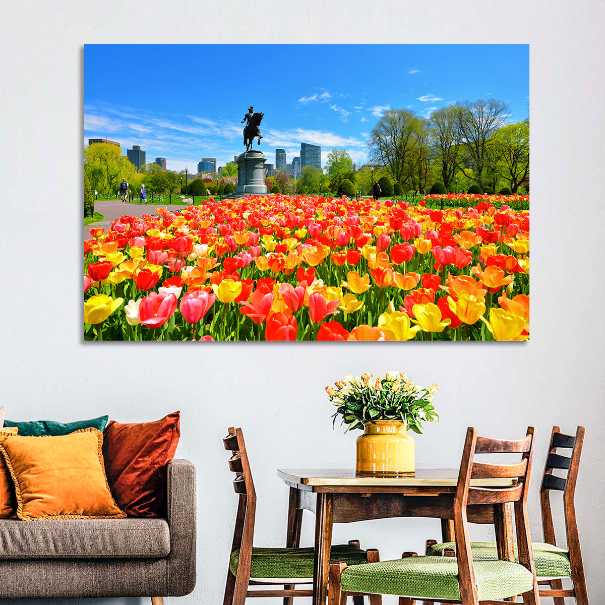 Boston Public Garden Tulips Wall Art
