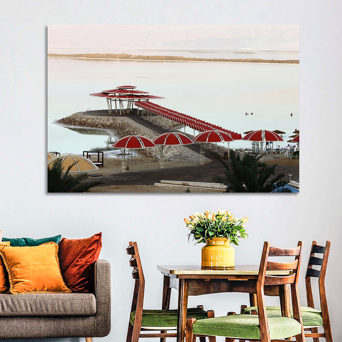 Ein Bokek Dead Sea Boardwalk Wall Art in a room, landscape