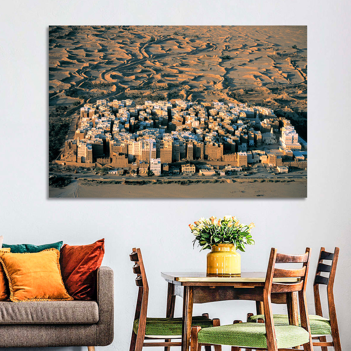 Shibam Mudbrick Cityscape Wall Art