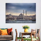 Istanbul Skyline with New Mosque Wall Art
