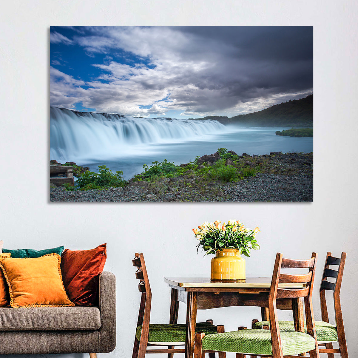 Faxi Waterfall, Iceland Wall Art in a room, landscape