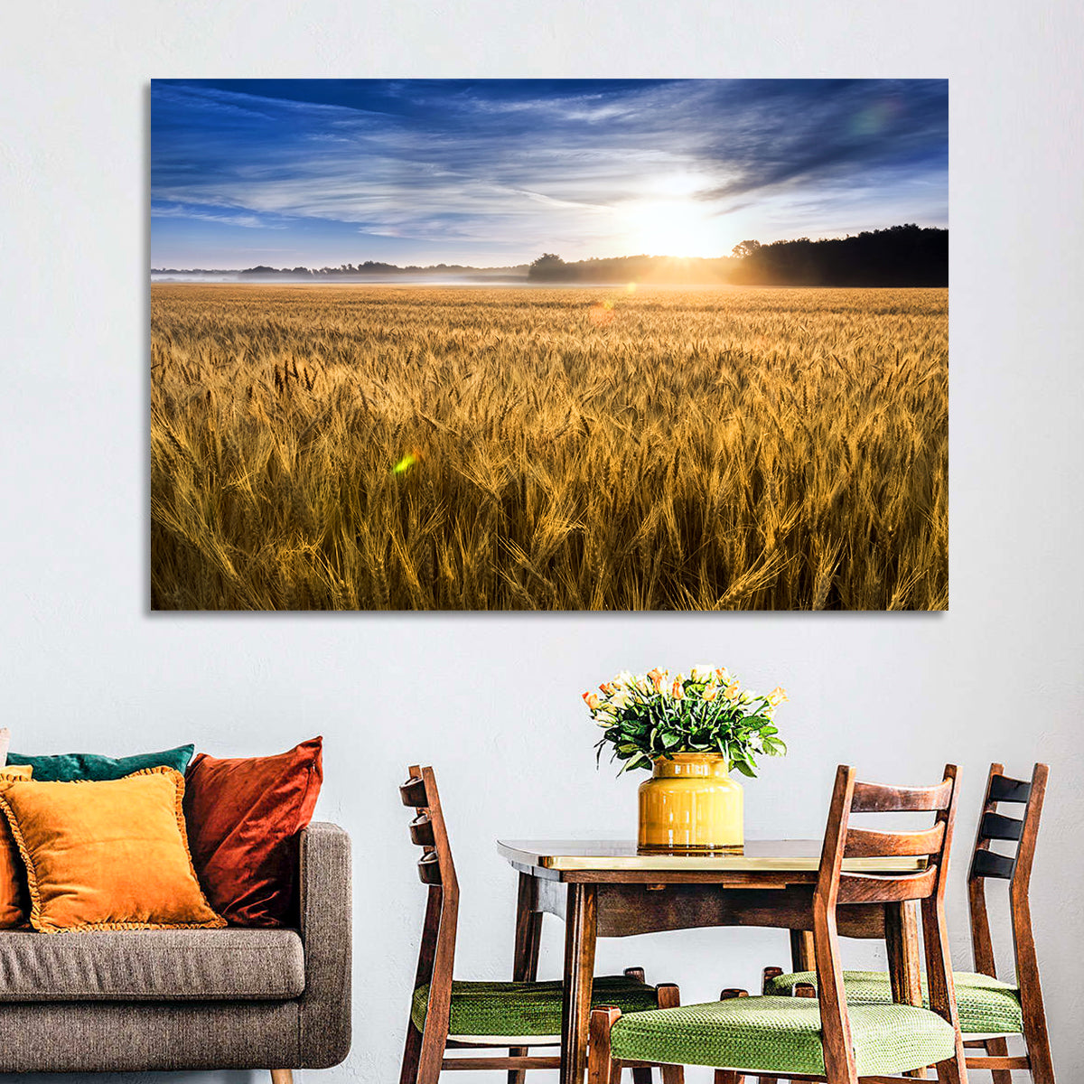 Blooming Wheat Field Wall Art