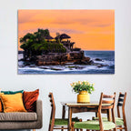 Tanah Lot Temple at Sunset Wall Art