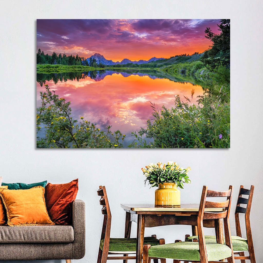 Oxbow Bend Sunset Wall Art