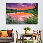 Oxbow Bend Sunset Wall Art