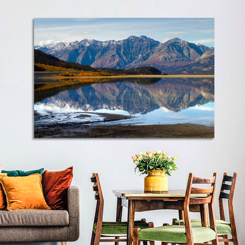 Kluane Lake Autumn Reflection Wall Art