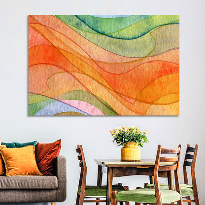 Flying Waves Abstract Wall Art