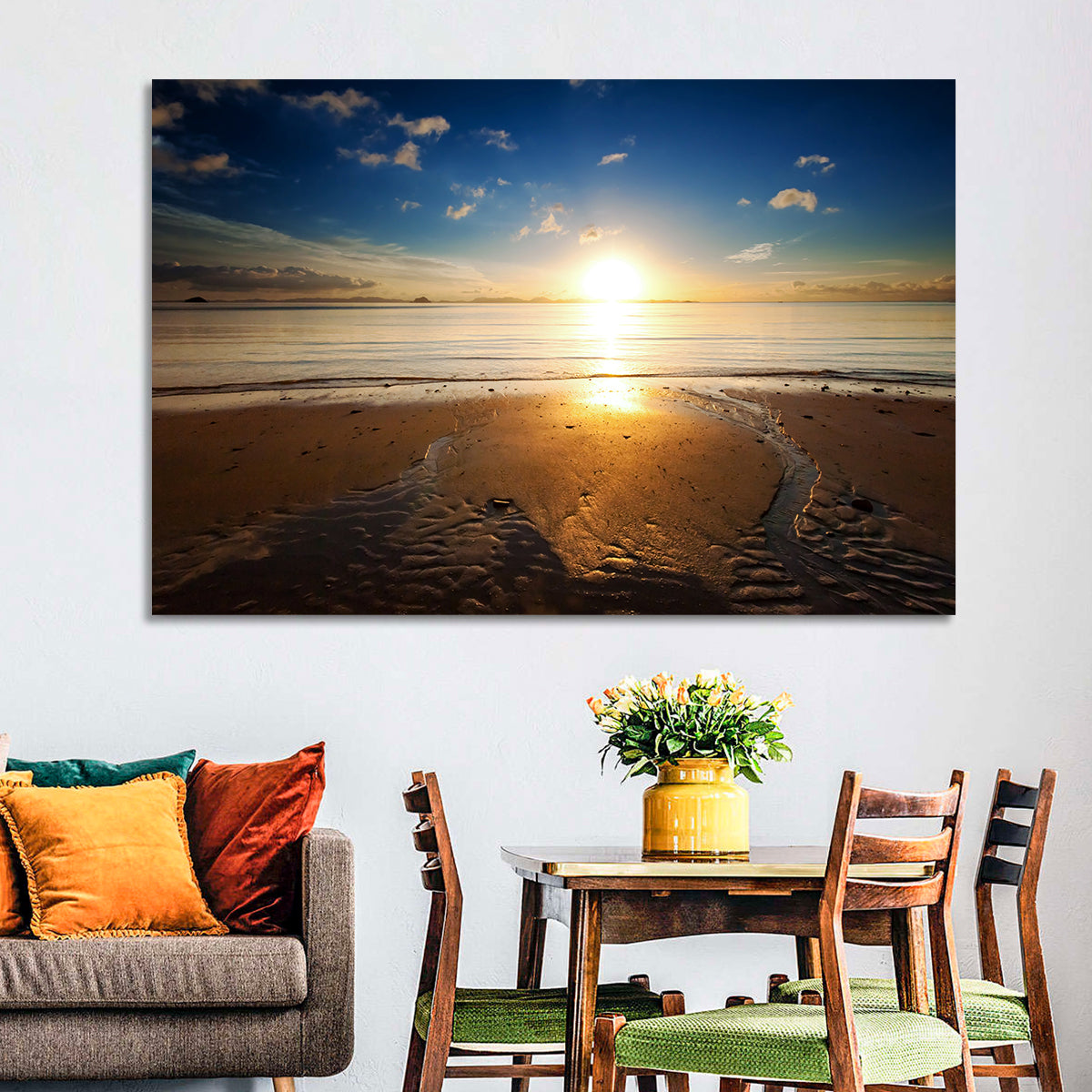 Sunrise Over Rippling Sand Wall Art