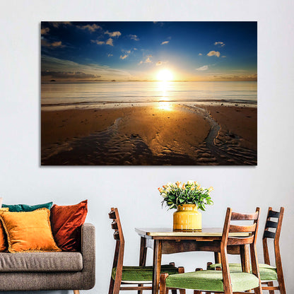 Sea Beach Sunrise Wall Art