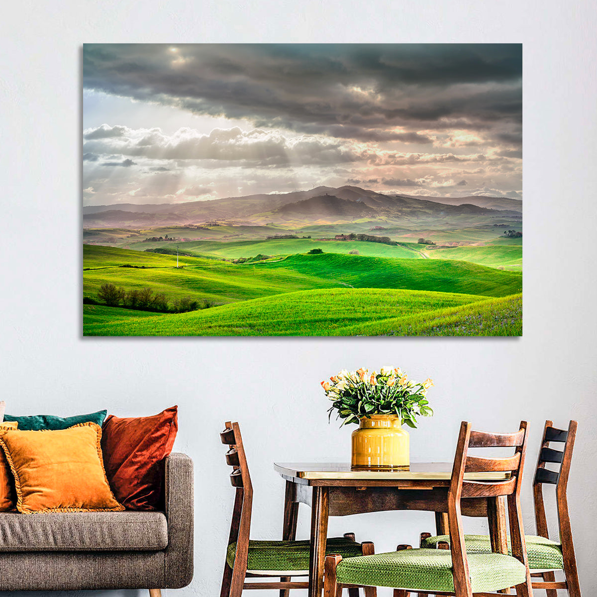 Tuscan Sunlit Hills Wall Art