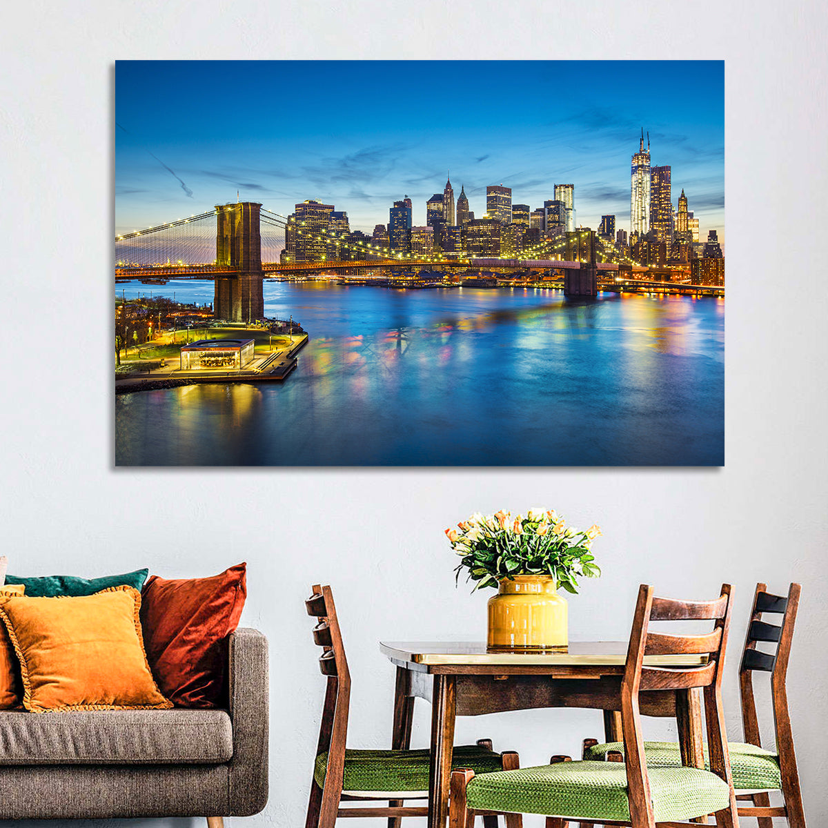 Brooklyn Bridge with Jane's Carousel Wall Art