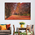 Tree-lined Autumn Lane Wall Art