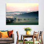 Czech Morning Fog Landscape Wall Art