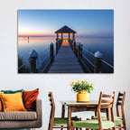 Pamlico Sound Twilight Gazebo Wall Art