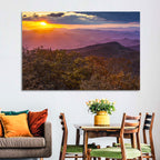 Blue Ridge Sunset Over Autumn Ridges Wall Art