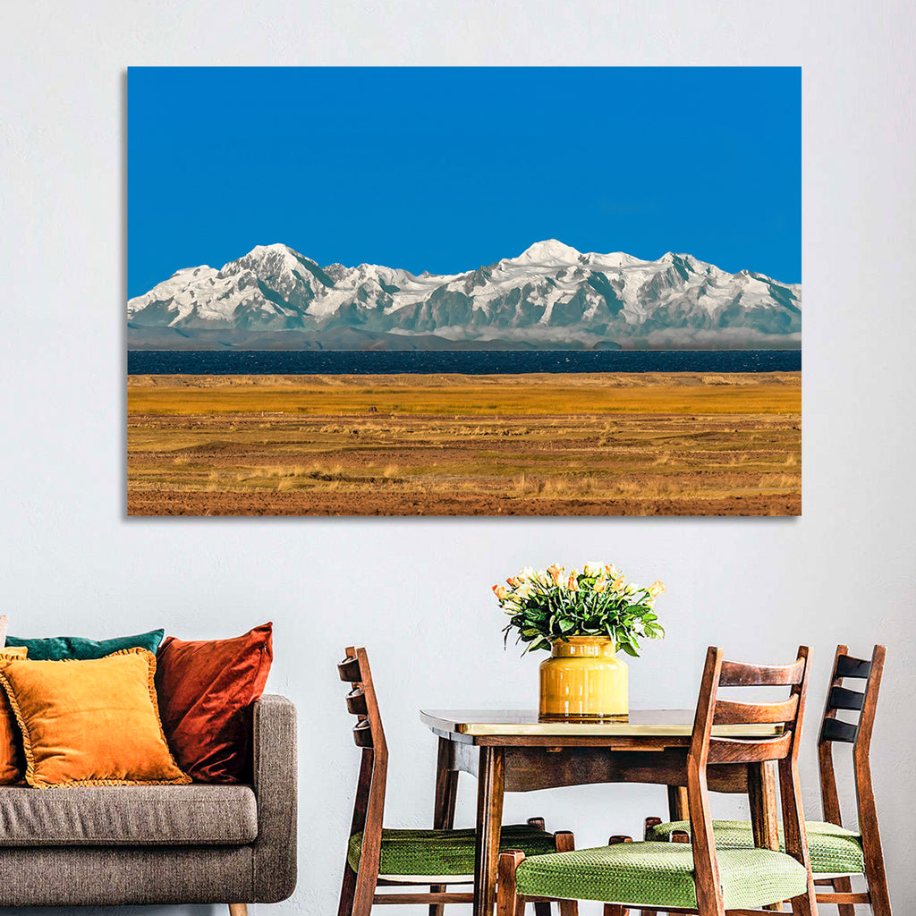 Snow-capped Peaks Over Lake Titicaca Wall Art