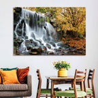 Autumn Waterfall at Sonsbeek Park Wall Art