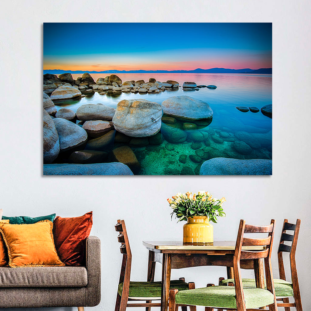 Lake Tahoe Sunset Boulders Wall Art