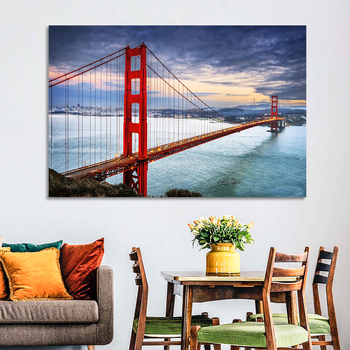 Golden Gate Bridge at Dusk Wall Art
