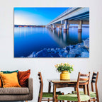 Lake Wylie Bridge at Twilight Wall Art
