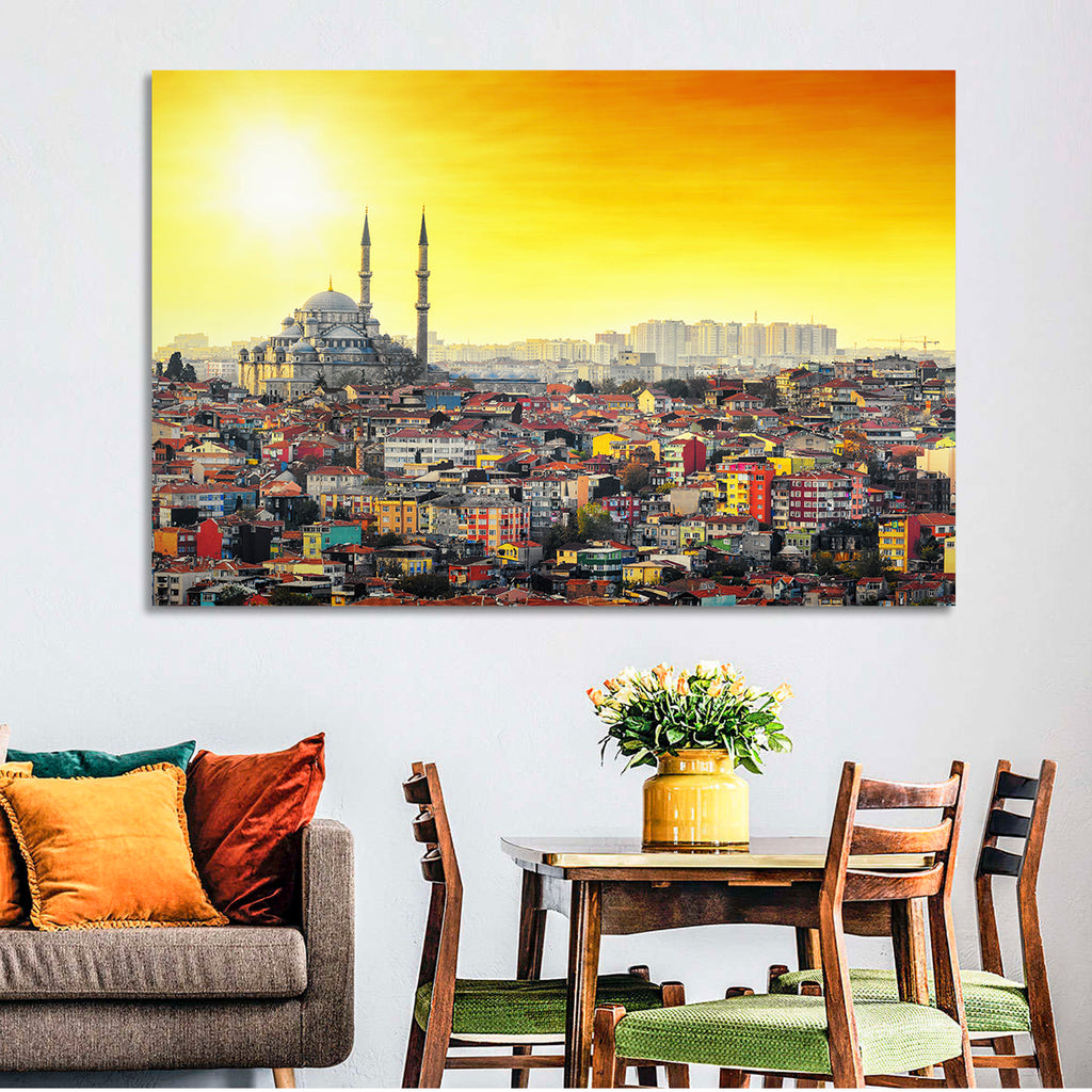 Fatih Mosque at Sunset Wall Art