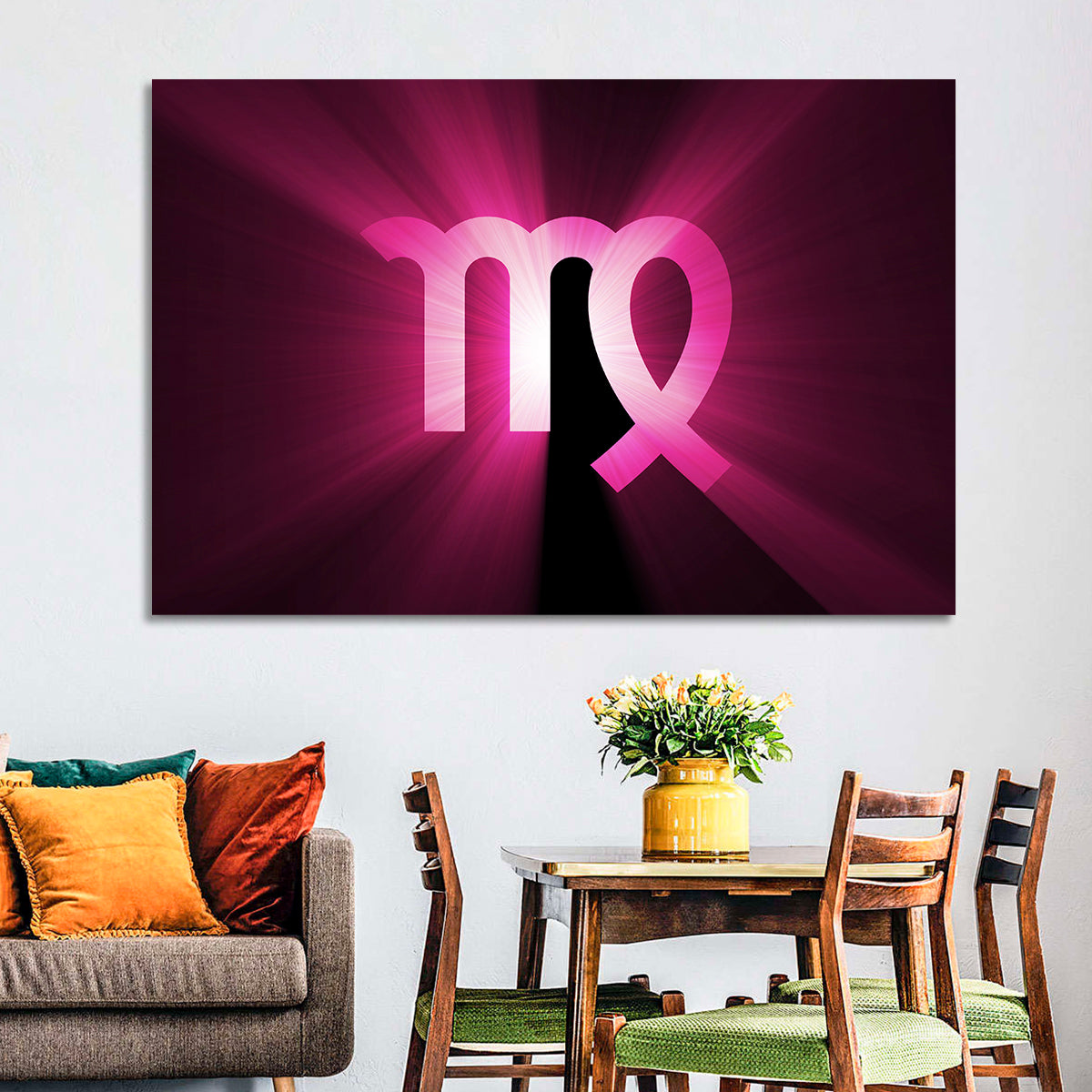 Radiant Virgo Symbol Wall Art