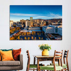 Salt Lake City Skyline at Golden Hour Wall Art
