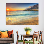 Makarska Pebble Beach Sunset Wall Art