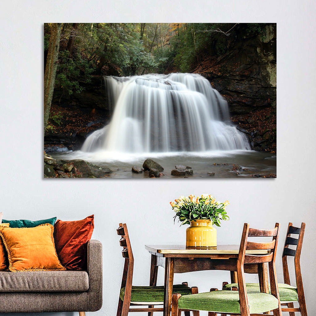 Holly River Autumn Waterfall Wall Art