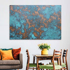 Oxidized Copper Patina Abstract Wall Art