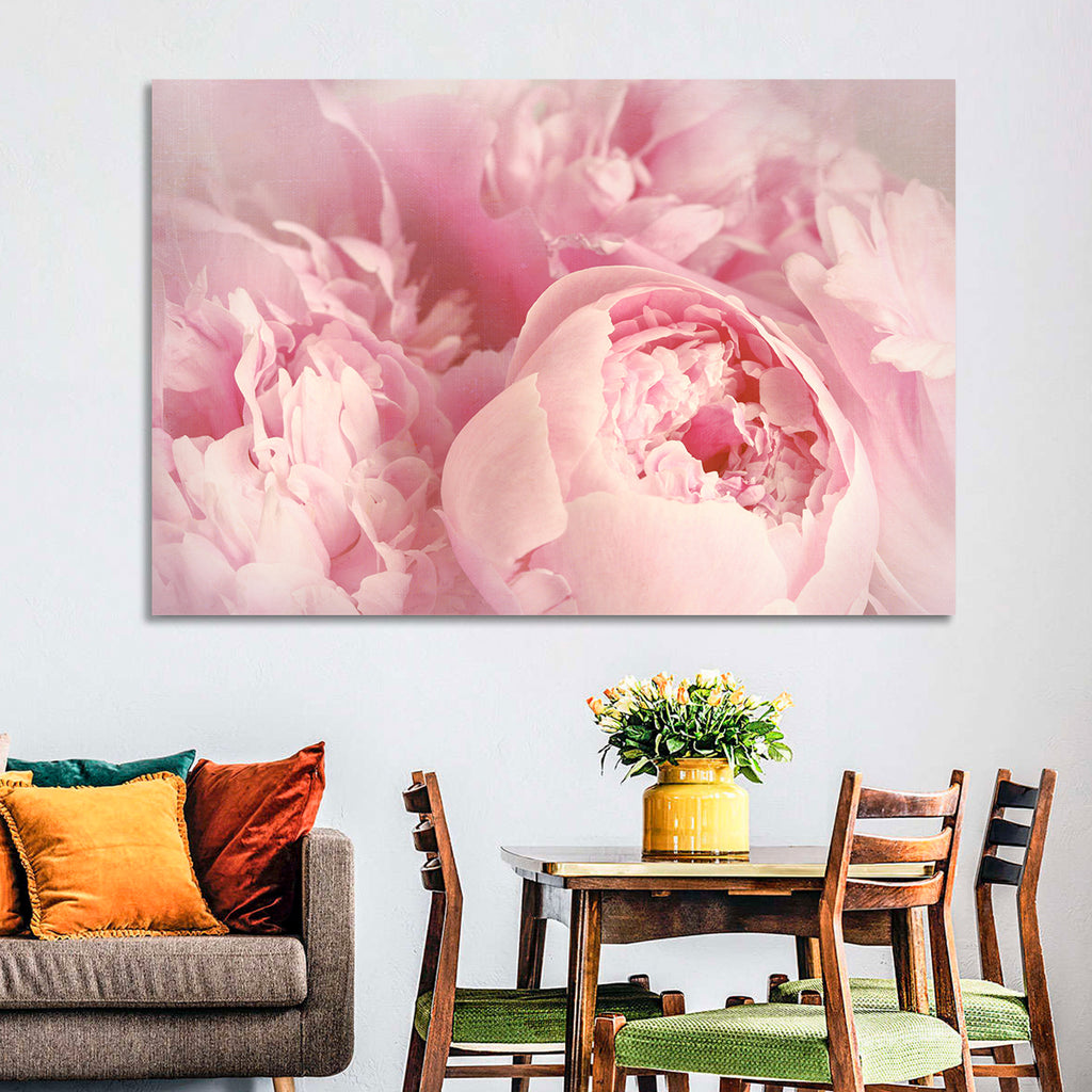 Soft Pink Peony Close Up Wall Art