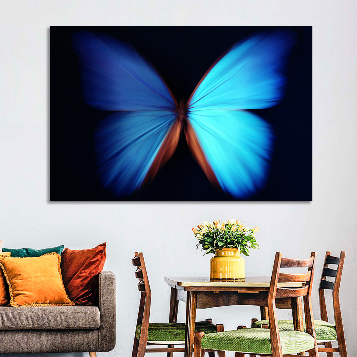 Blue Butterfly Macro Study Wall Art