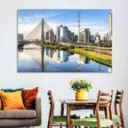 Estaiada Bridge Reflections Wall Art