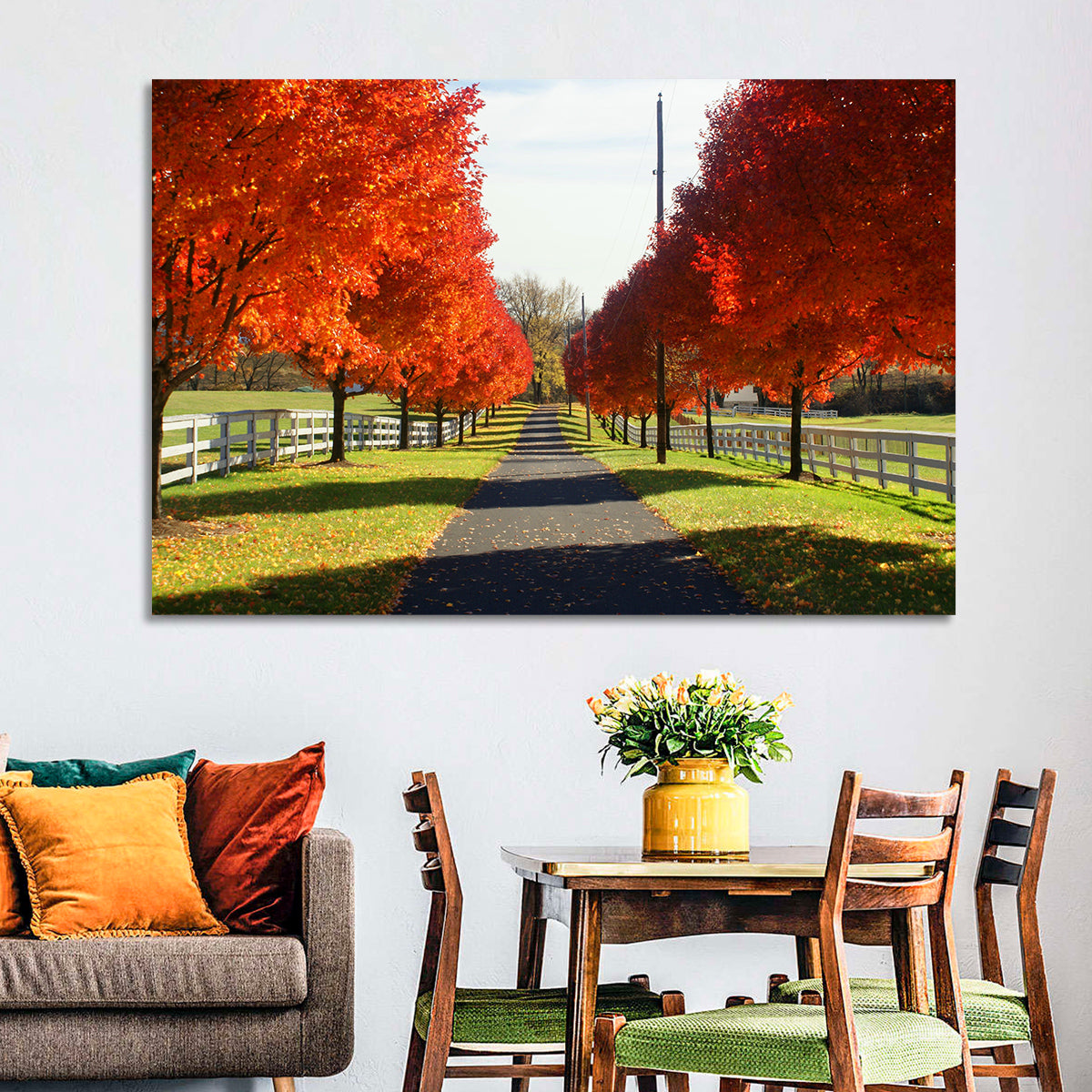 Frederick Farm Road Wall Art in a room, landscape
