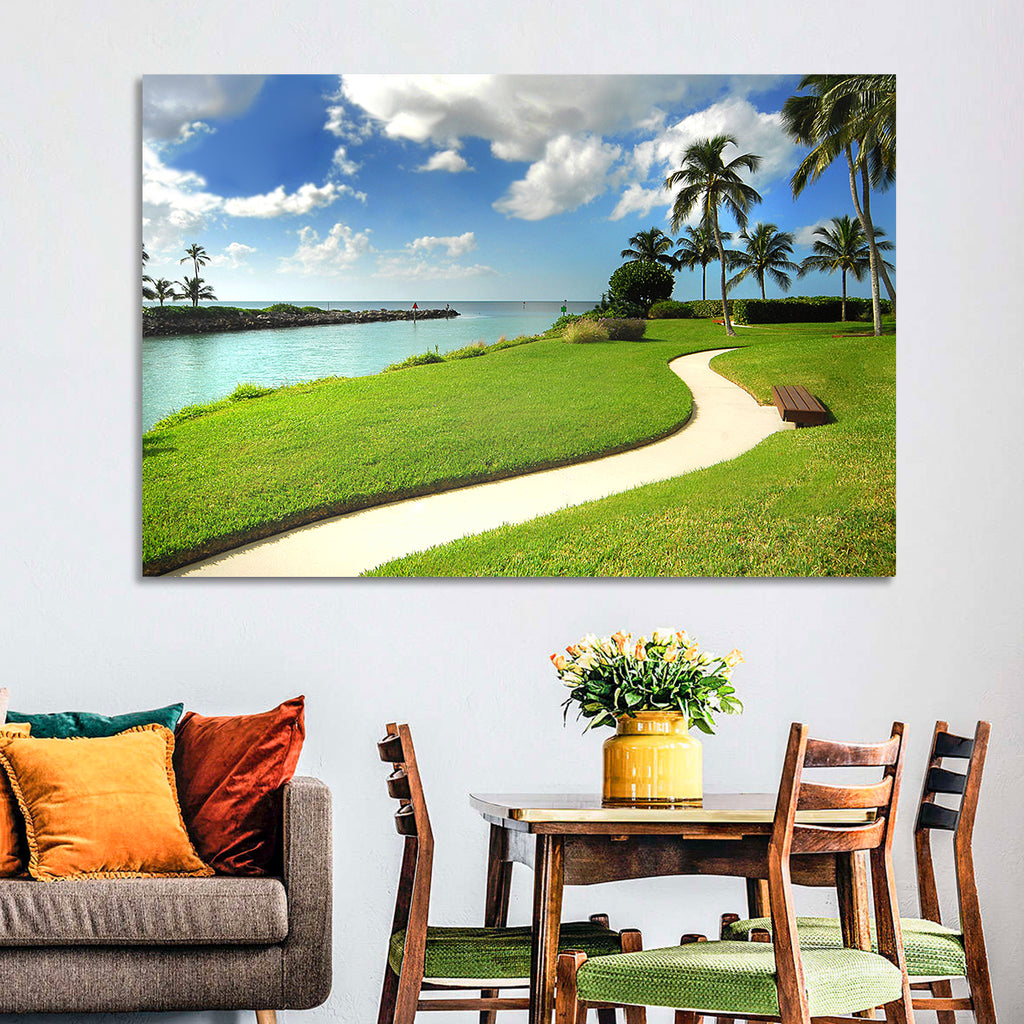 Tropical Coastal Pathway Wall Art