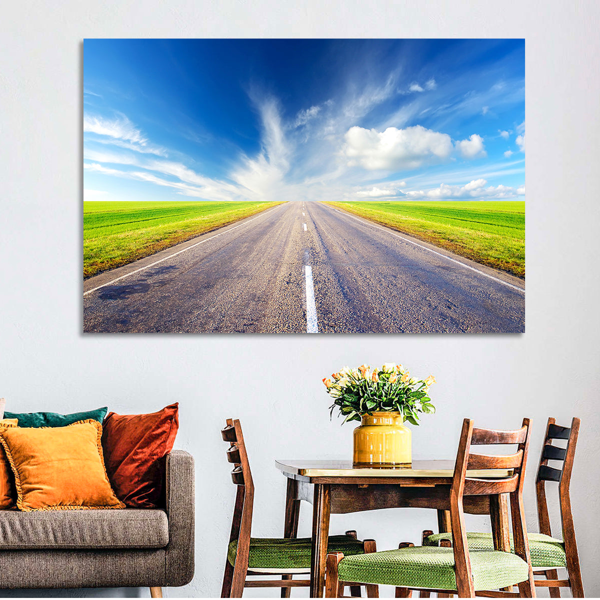Road to Infinity Wall Art in a room, landscape