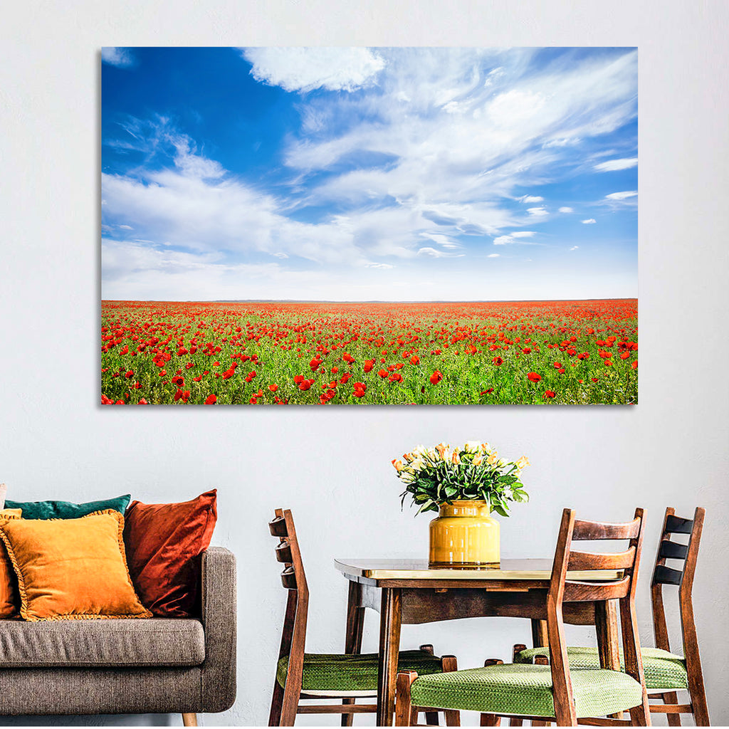 Red Poppy Field Wall Art
