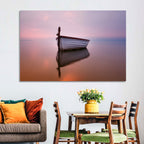 Pastel Boat Reflection Wall Art