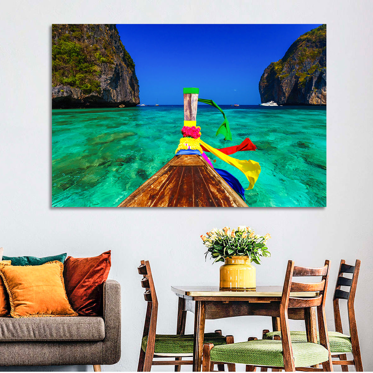 Maya Bay Long-tail Boat Wall Art