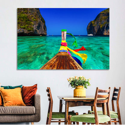 Maya Bay Boat Wall Art
