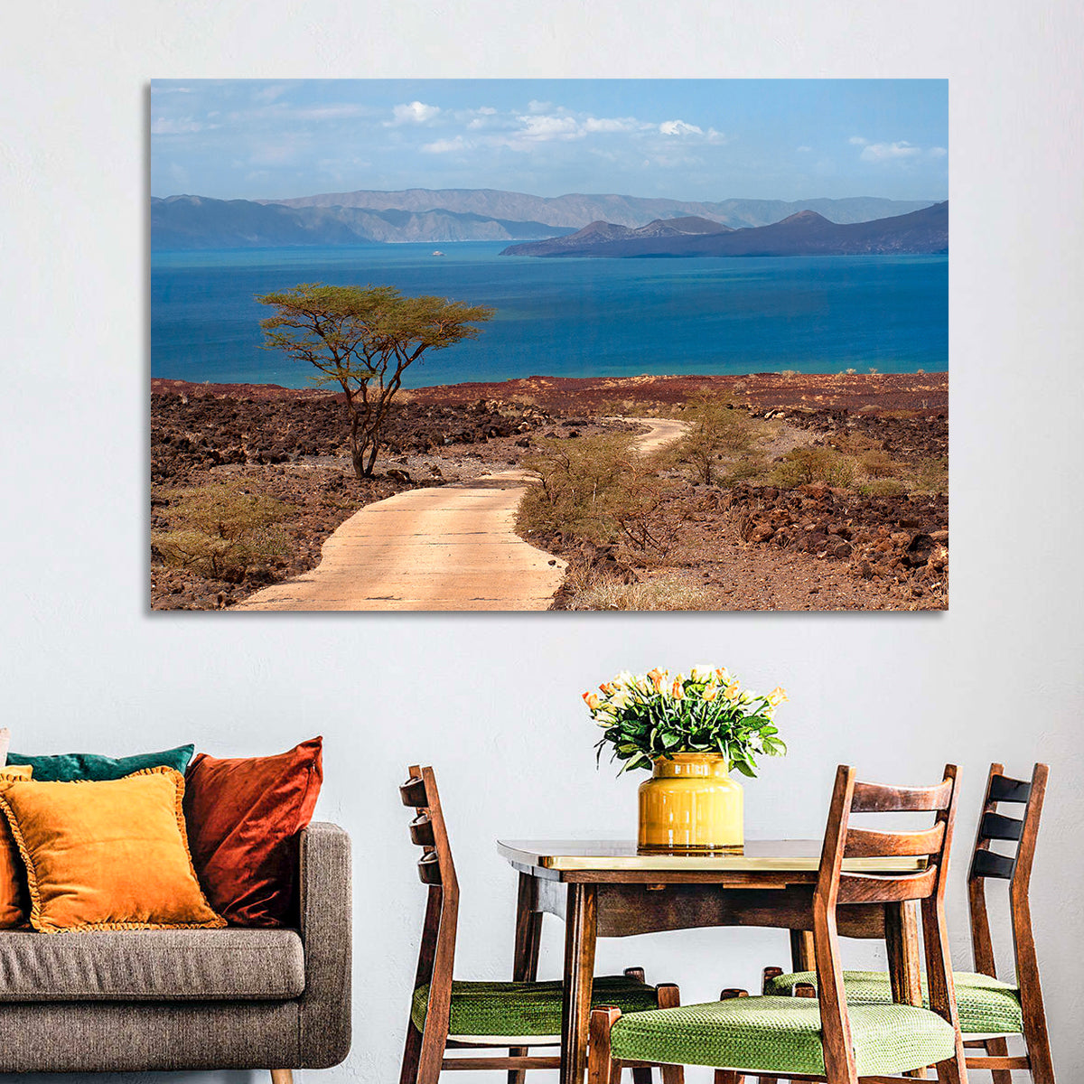 Road to Lake Turkana Wall Art in a room, landscape